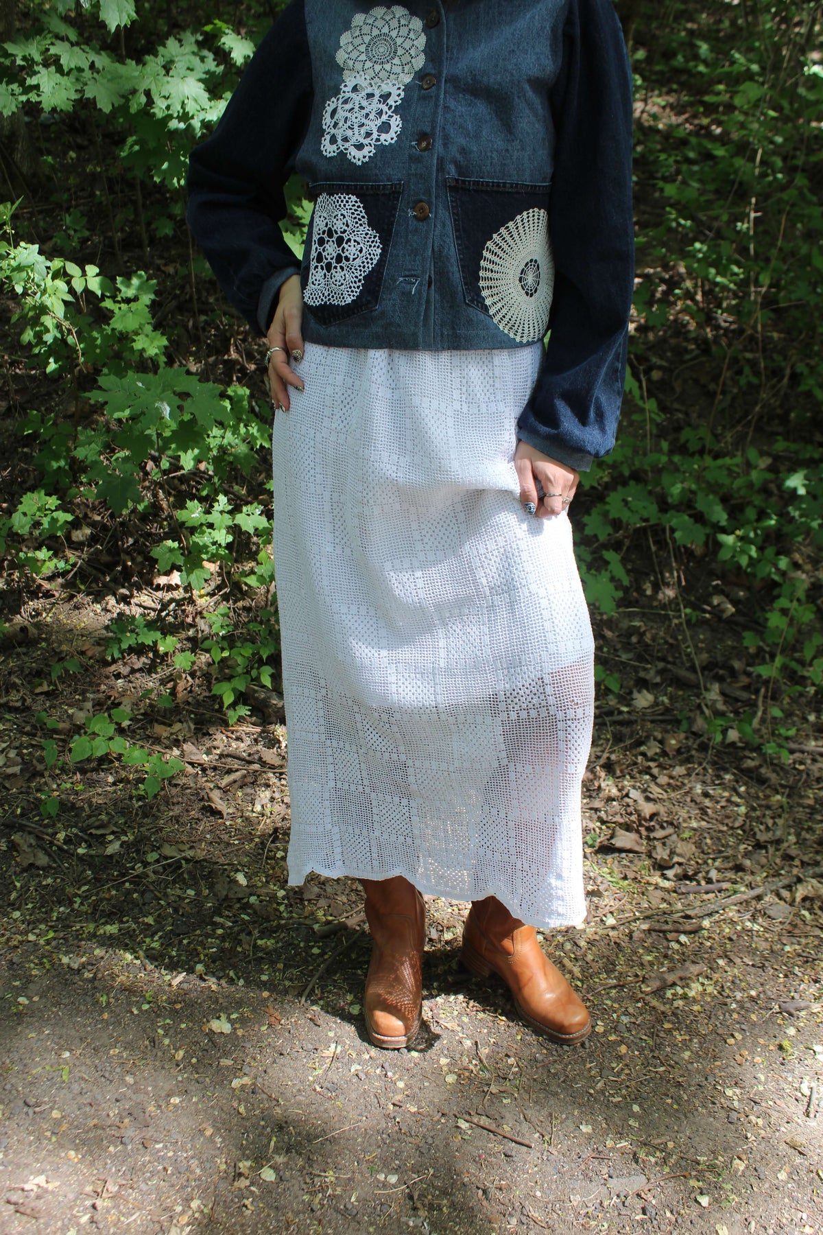 Sunday lace midi skirt (S)